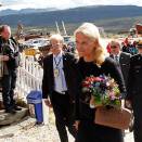 Kronprinsesse Mette-Marit under besøket på Folldal gruver (Foto: Lise Åserud / Scanpix)